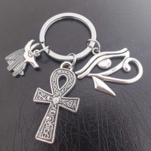 Ahnk Osiris eye of horus keyring